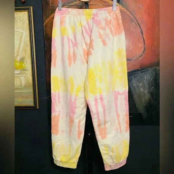 REVOLVE Electric & Rose Tie Dye Sweatpants Joggers Pink - Picture 6 of 15